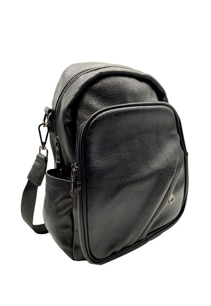 Mochila Cuero Negro CRU74-2