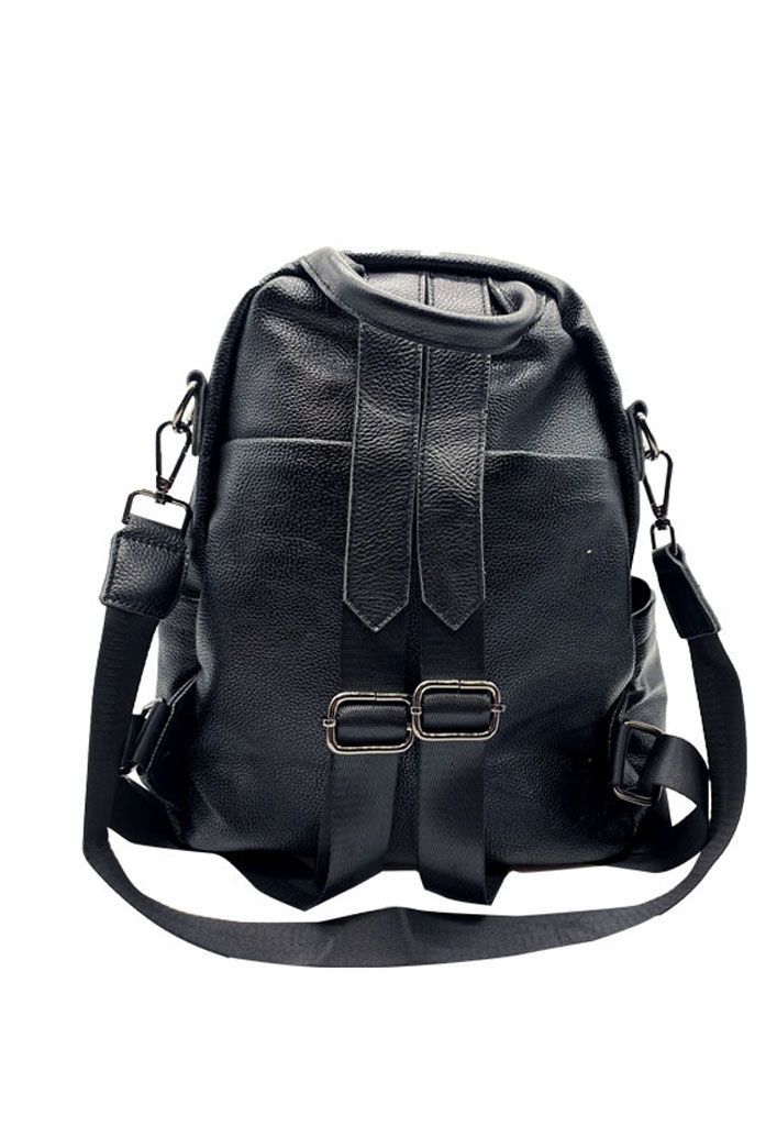 Mochila Cuero Negro CRU74-3