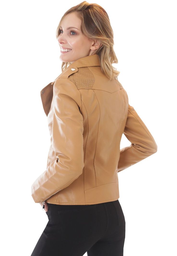 Chaqueta Ecocuero CHG50 Camel-2