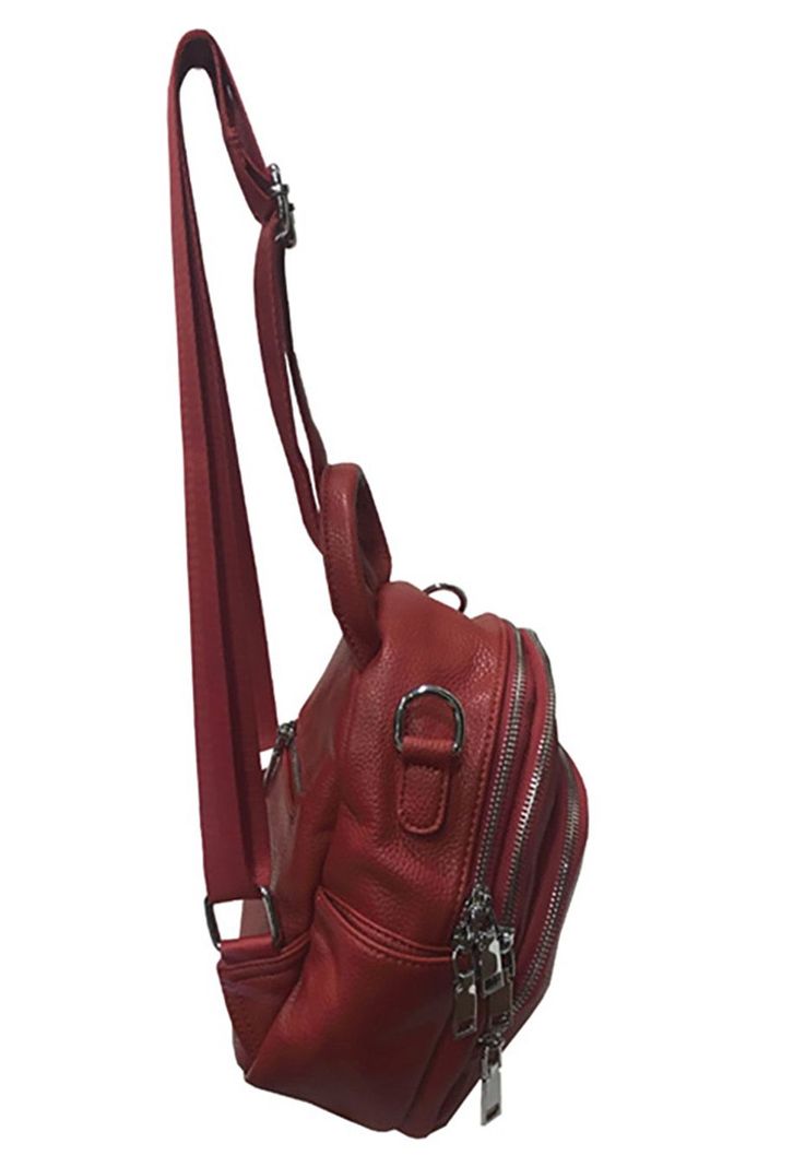 Mochila Cuero CRT19 Rojo-1