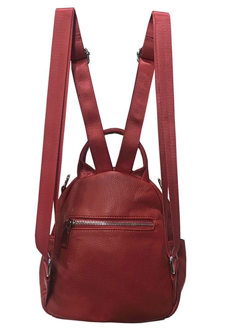 Mochila Cuero CRT19 Rojo-2
