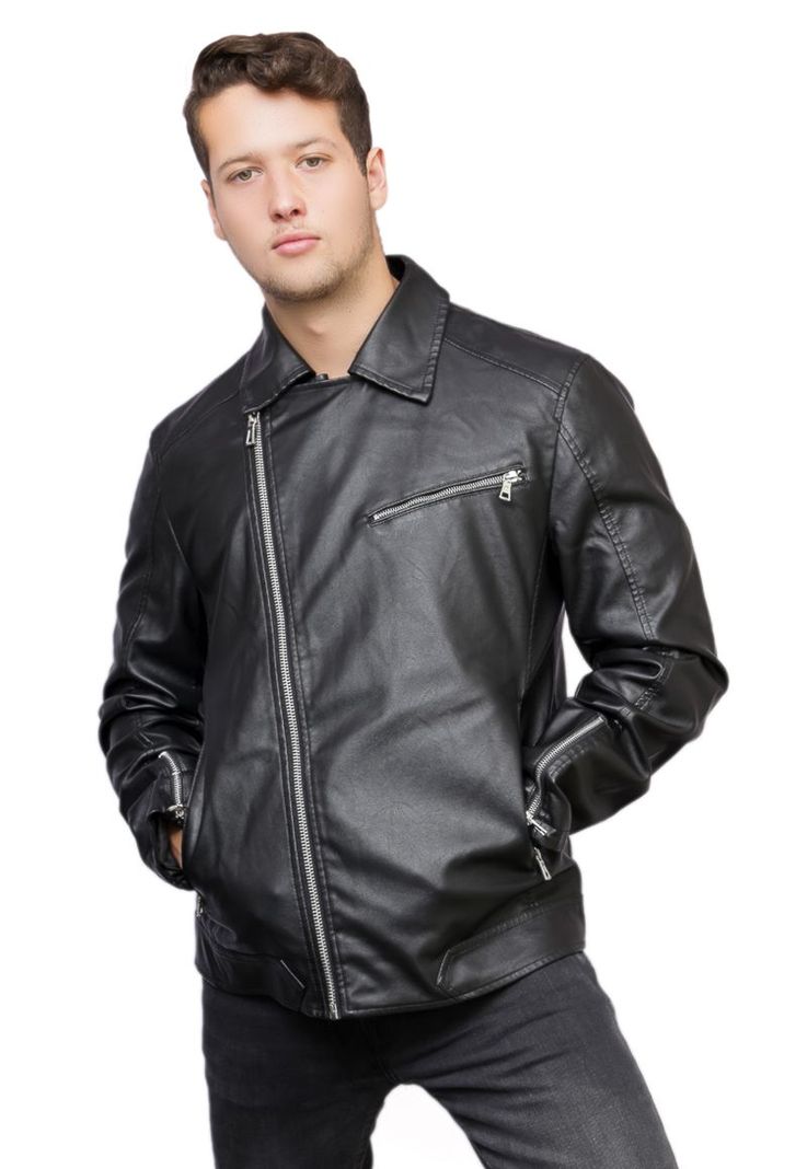 Chaqueta Ecocuero CHF98 Negro-0