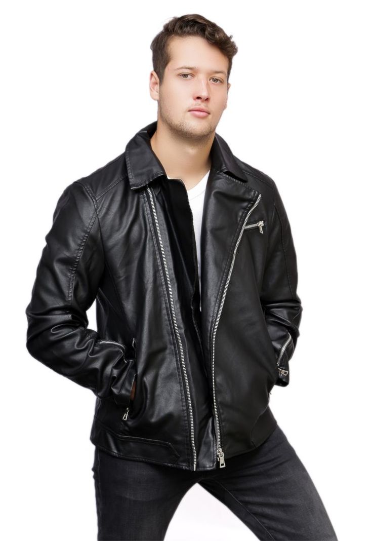 Chaqueta Ecocuero CHF98 Negro-1