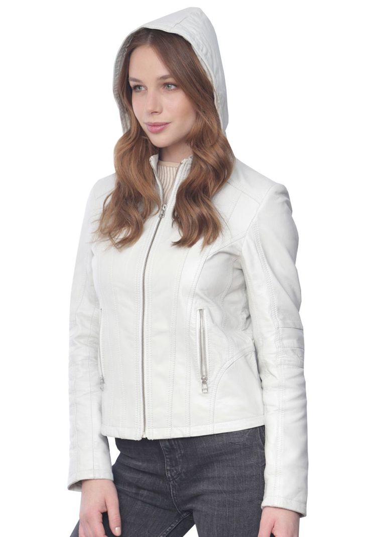 Chaqueta Cuero CHG13 Blanco-0