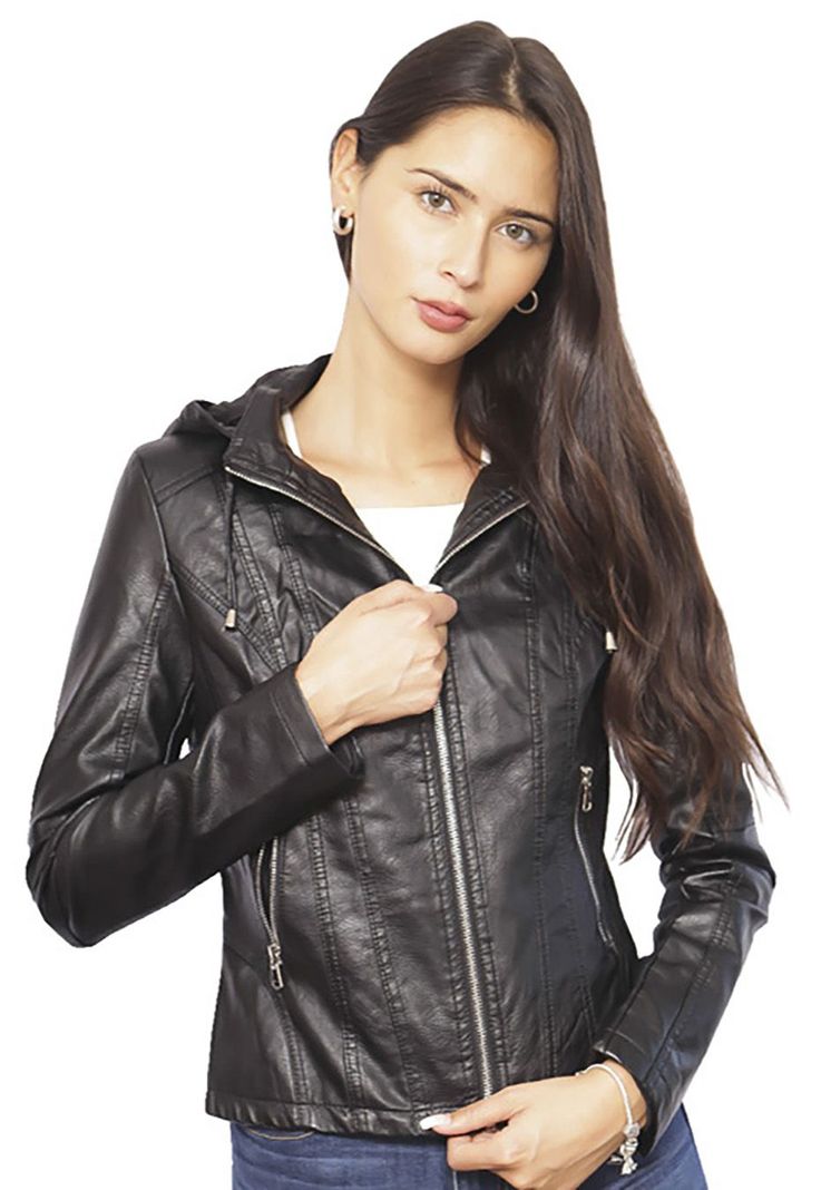 Chaqueta Ecocuero  CHF48 Negro