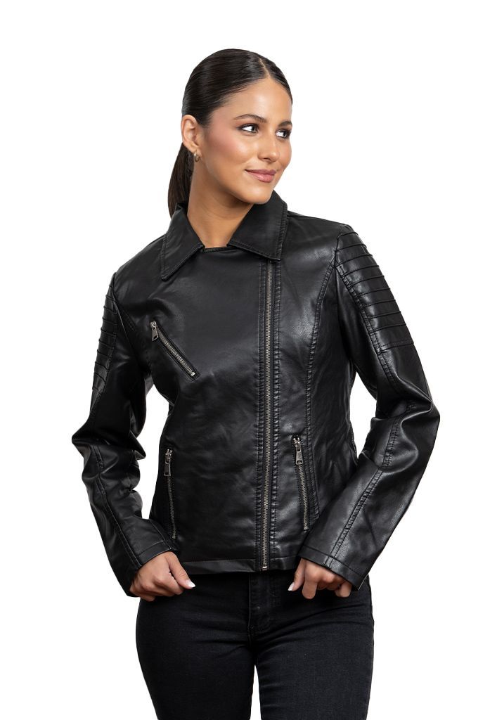 Chaqueta CHG81 Ecocuero Negro-0