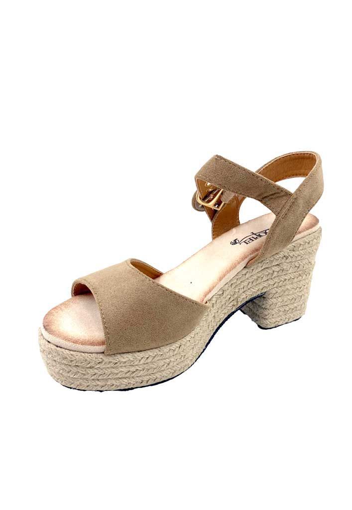 Sandalia Gamuza ecológica ZB019 Beige-5