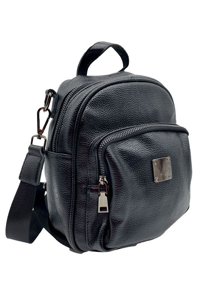 Mochila Cuero Negro CRU75-1