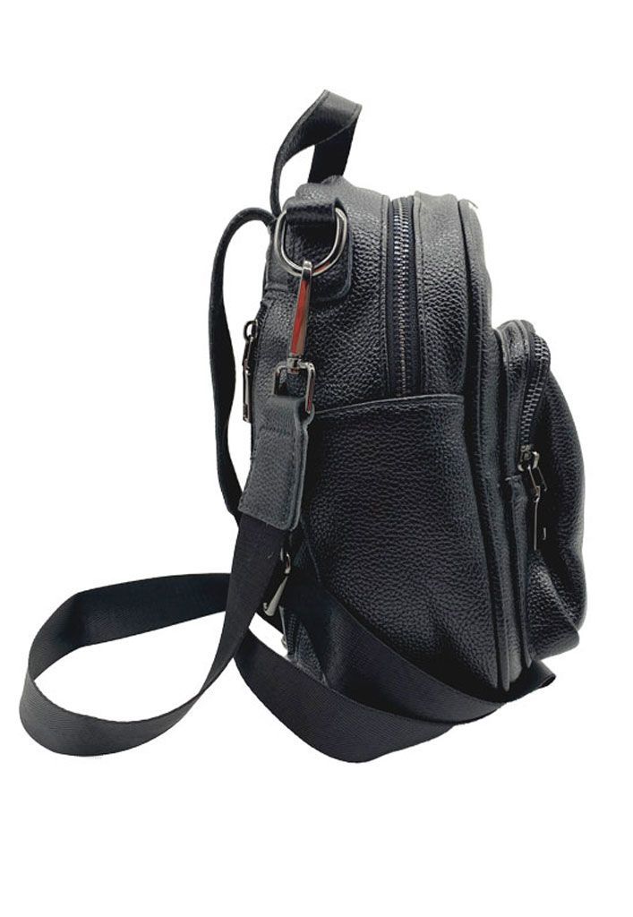 Mochila Cuero Negro CRU75-2
