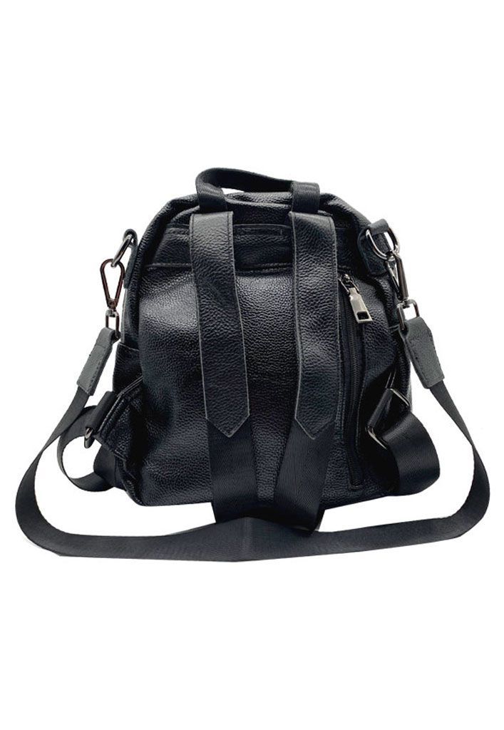 Mochila Cuero Negro CRU75-3