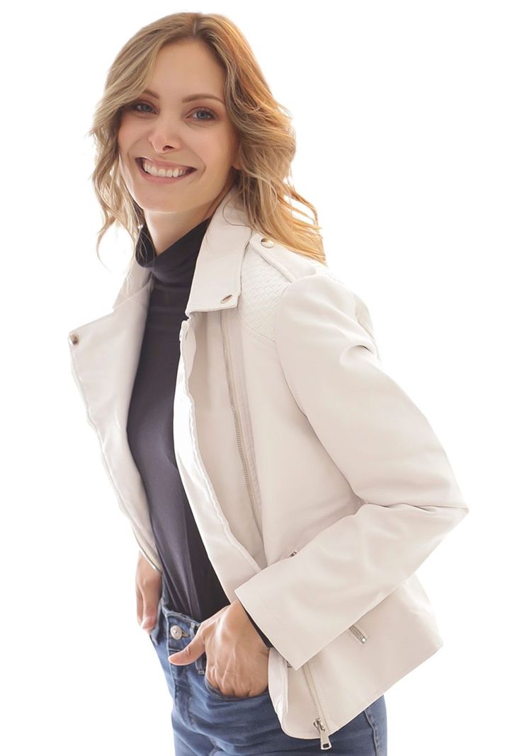 Chaqueta Ecocuero CHG50 Blanco-0