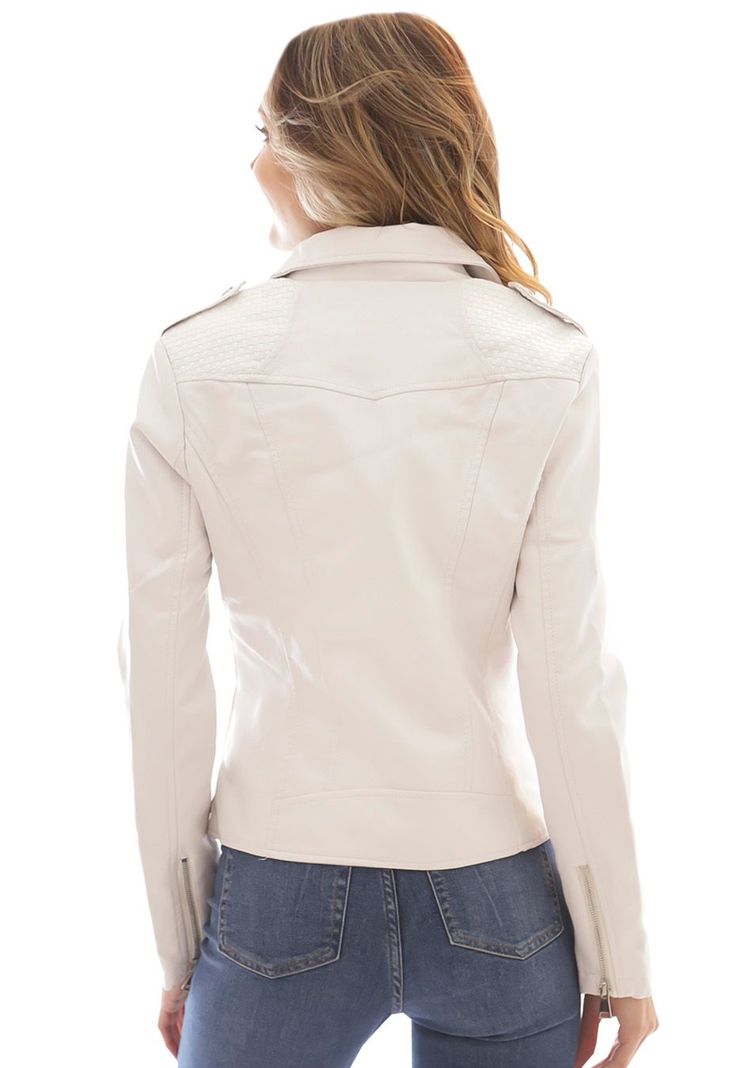 Chaqueta Ecocuero CHG50 Blanco-1