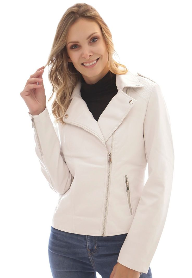 Chaqueta Ecocuero CHG50 Blanco-2