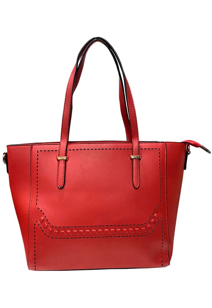 Cartera Cuero Ecológico CRT58 Rojo-0
