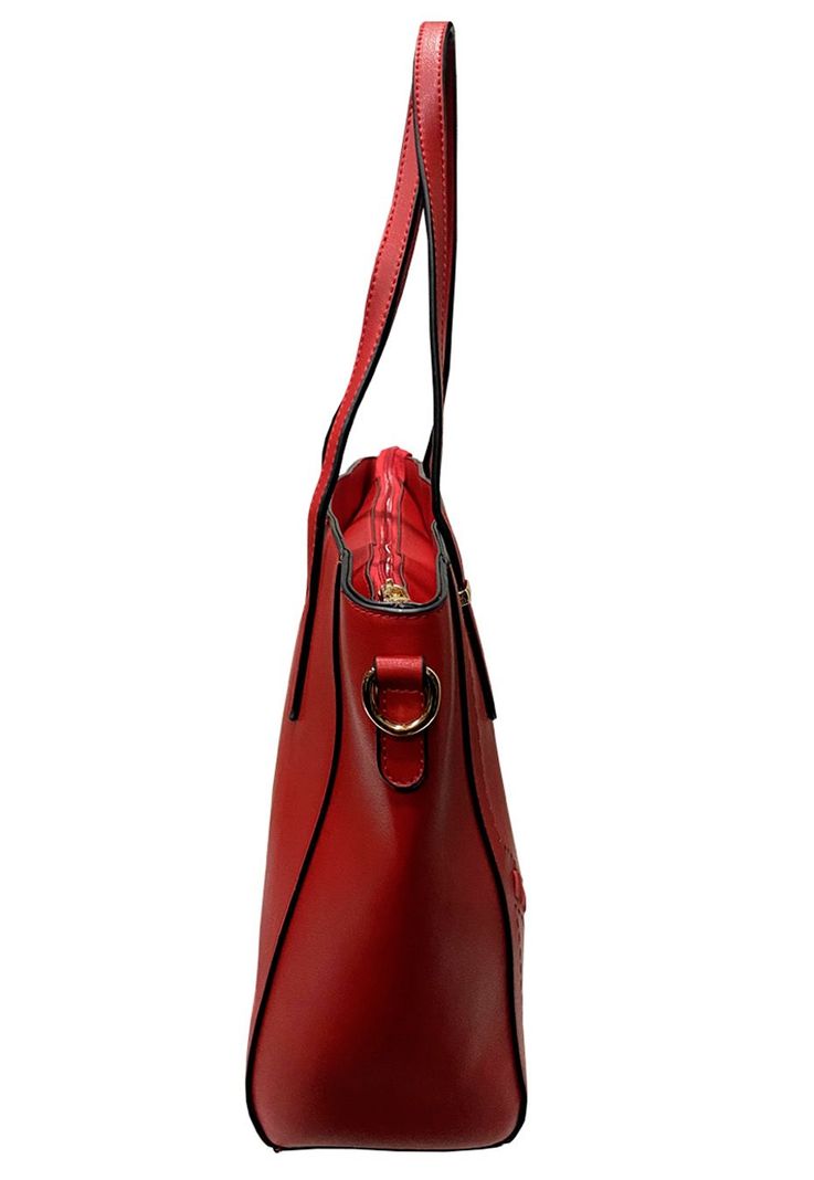 Cartera Cuero Ecológico CRT58 Rojo-1