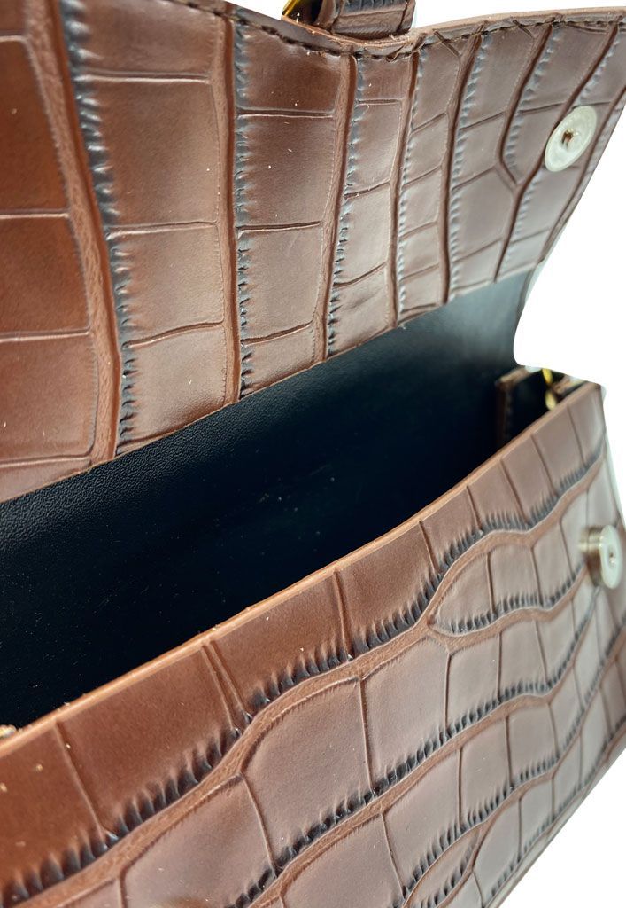 Cartera Ecocuero Café CRU12-3