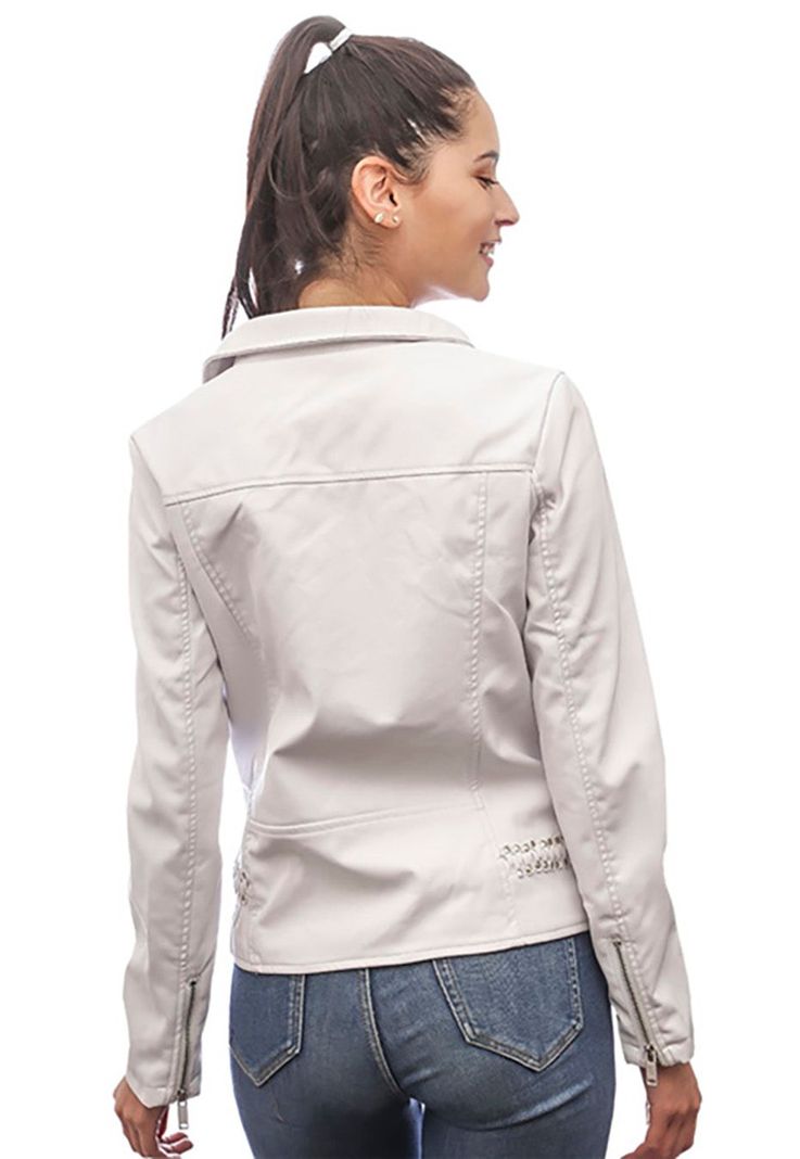 Chaqueta Ecocuero CHG32 Blanco-2
