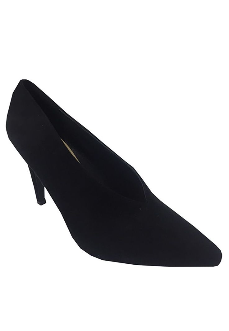 Zapato Reina Gamuza Ecológica  ZAW52 Negro-1