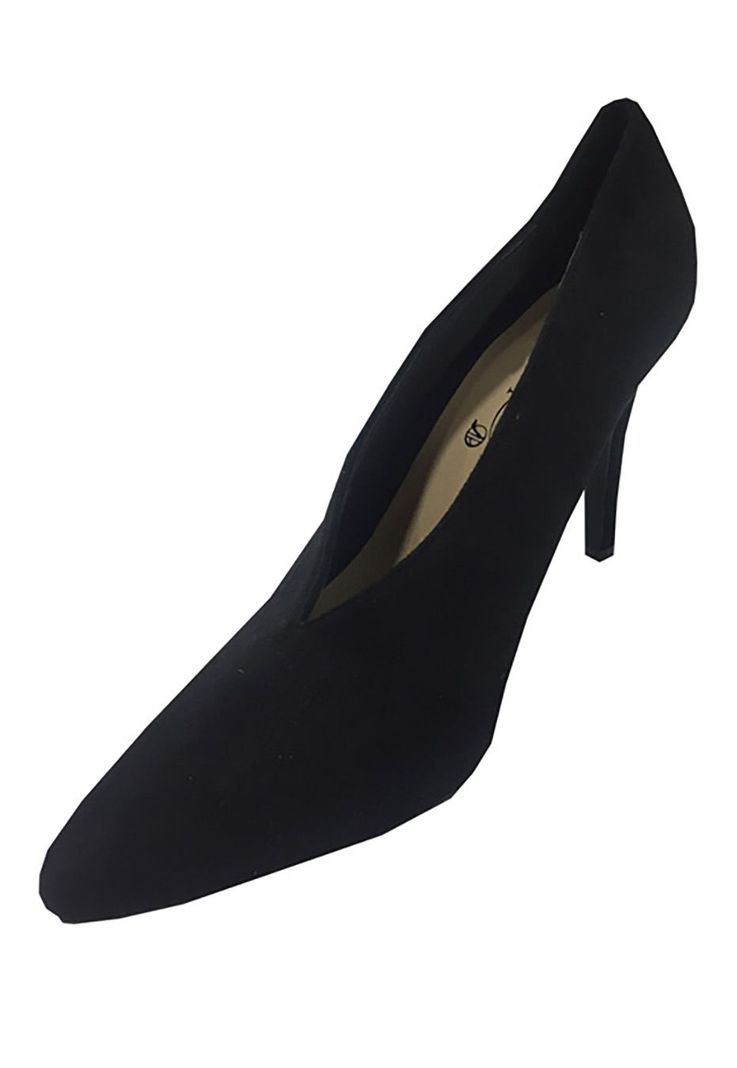 Zapato Reina Gamuza Ecológica  ZAW52 Negro-3