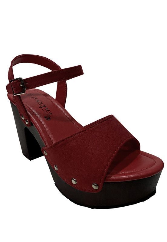 Sandalia Gamuza Ecológica ZAW34 Rojo-1