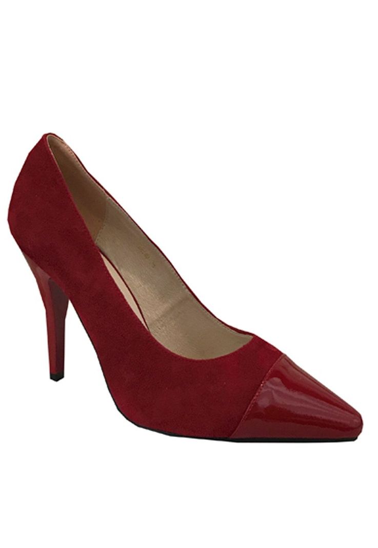 Zapato Reina Gamuza ZAT49 Rojo-1