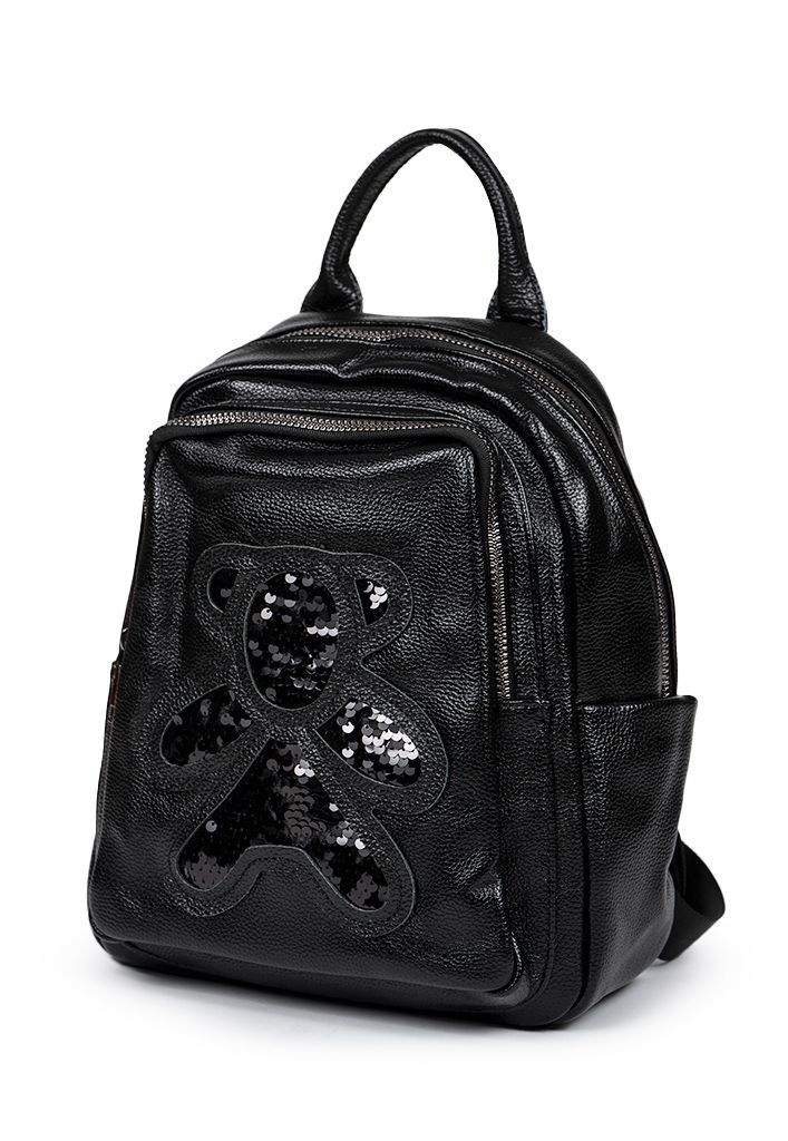 Mochila cuero CRU46 Negro-1