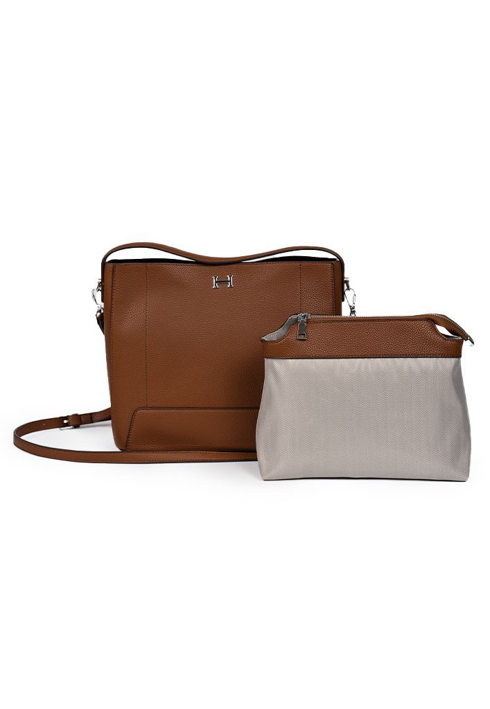Cartera ecocuero CRU95 Tan-1