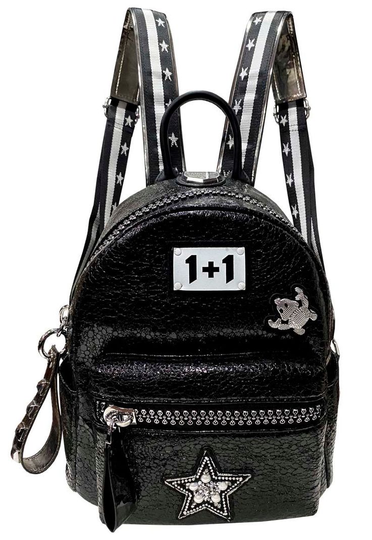Mochila Cuero Ecológico CRO23 Negro-0