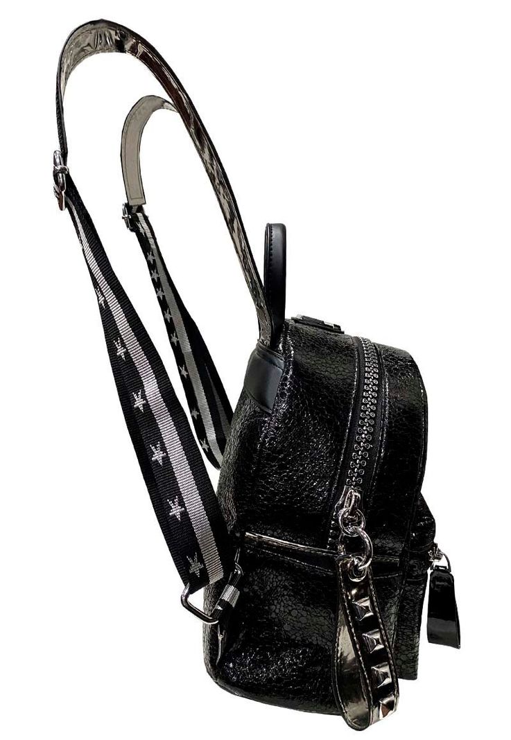 Mochila Cuero Ecológico CRO23 Negro-1