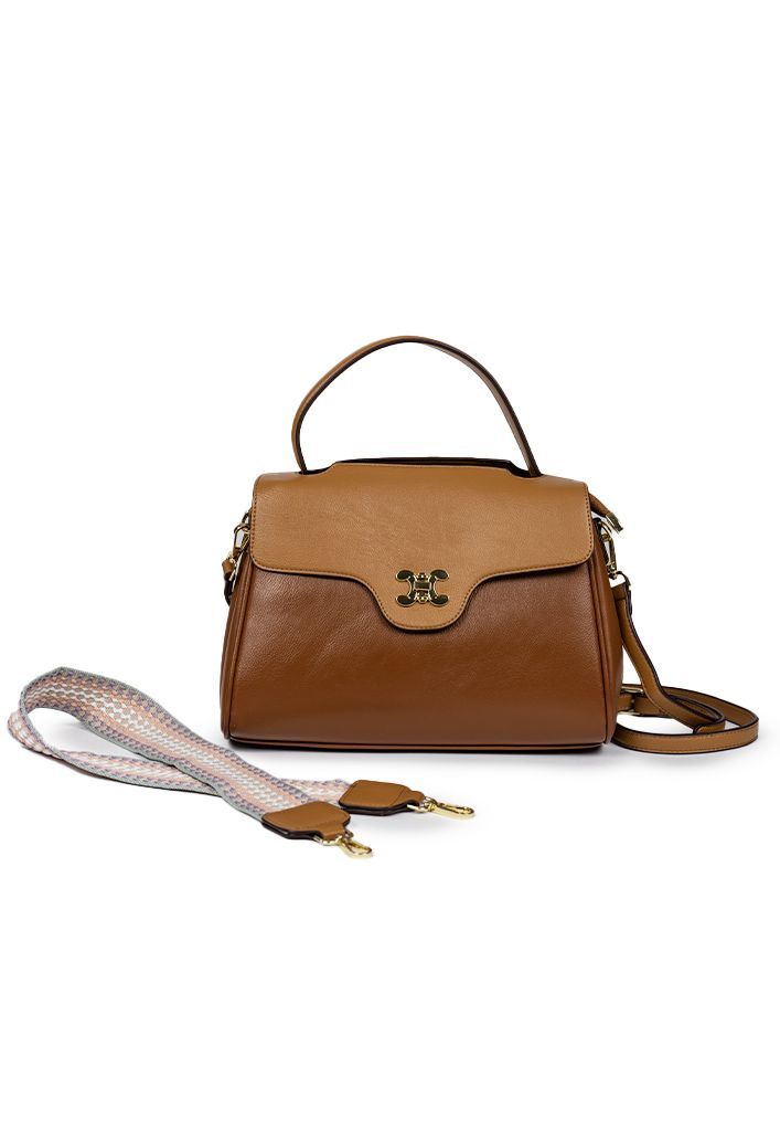 Cartera ecocuero CRU98 Camel-1