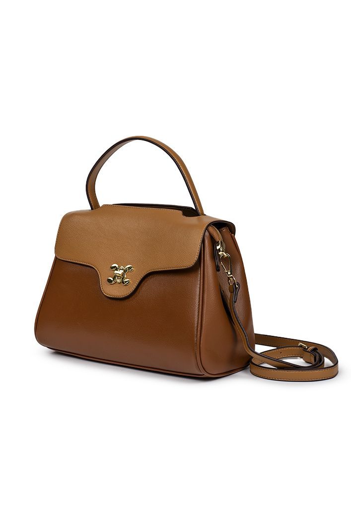 Cartera ecocuero CRU98 Camel-2