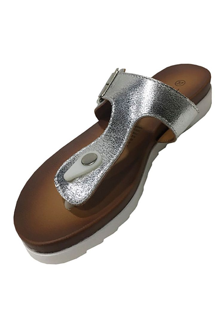 Sandalia Ecocuero  Plata ZAV78-3