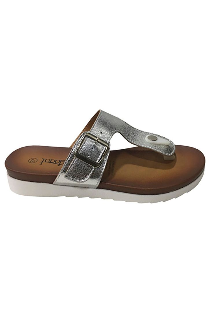 Sandalia Ecocuero  Plata ZAV78