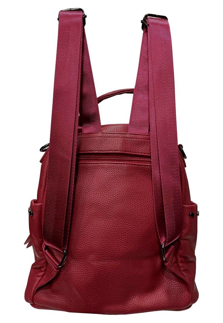 Mochila Cuero CRU45 Rojo-2