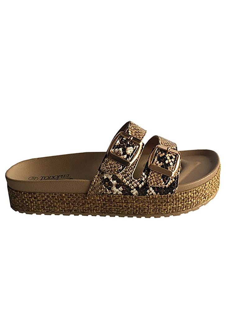 Sandalia Ecocuero ZAU77 Snake Beige