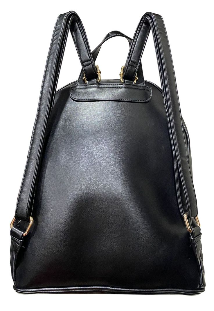 Mochila Cuero Ecológico CRU07 Negro-2