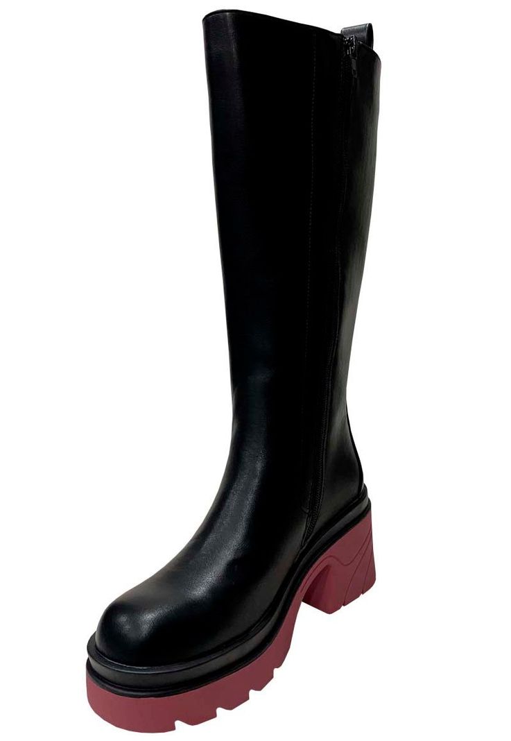 Bota Ecocuero ZAZ66 Negro Rosado-3