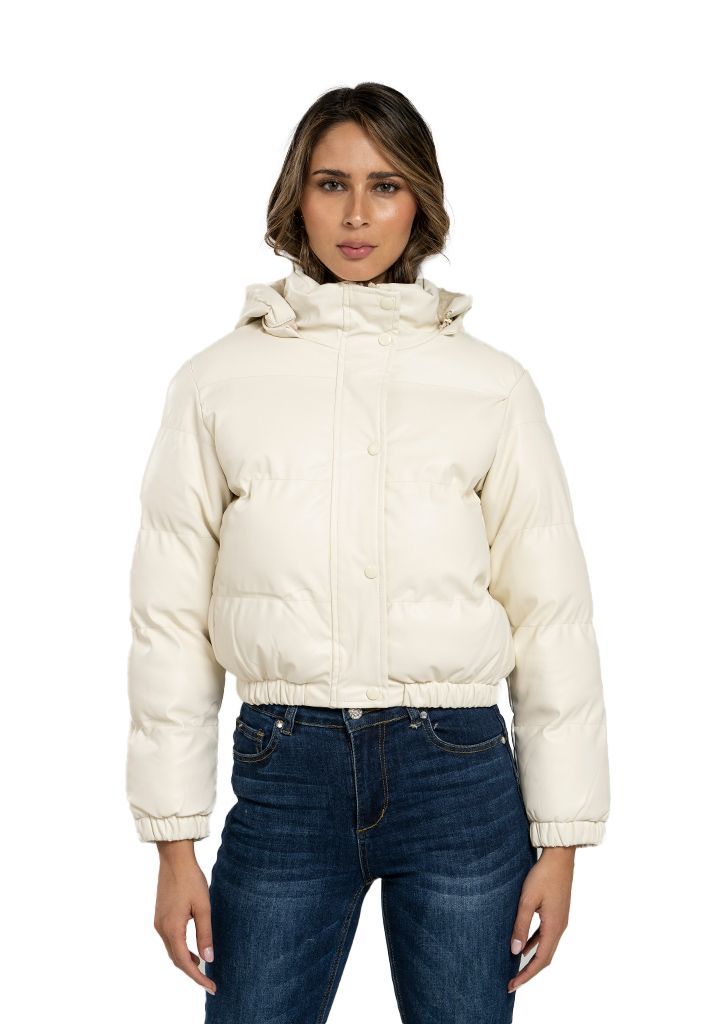 Chaqueta Puffa CHG74 Ecocuero Blanco-0