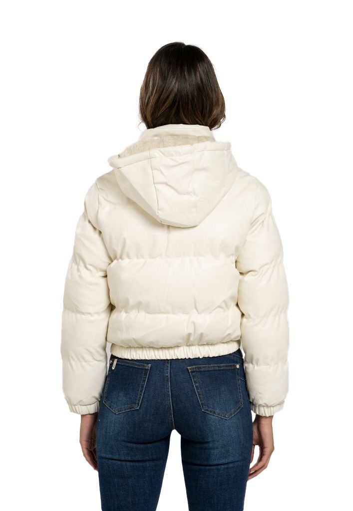 Chaqueta Puffa CHG74 Ecocuero Blanco-2