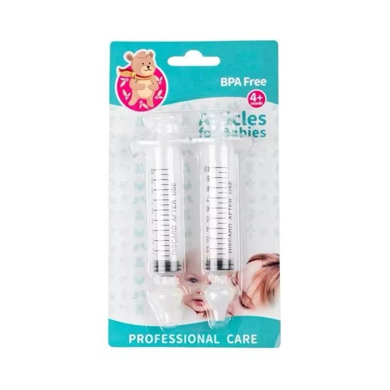 Jeringa aspirador nasal para bebes - niños 2 unidades-0