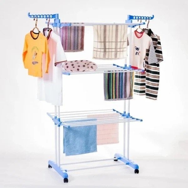 Tendedero Organizador Colgador Ropa Plegable 3 Niveles-0