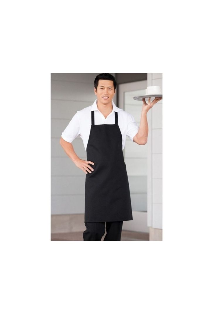 Pack 3 Pecheras O Delantal Negro Chef Con Bolsillo-0