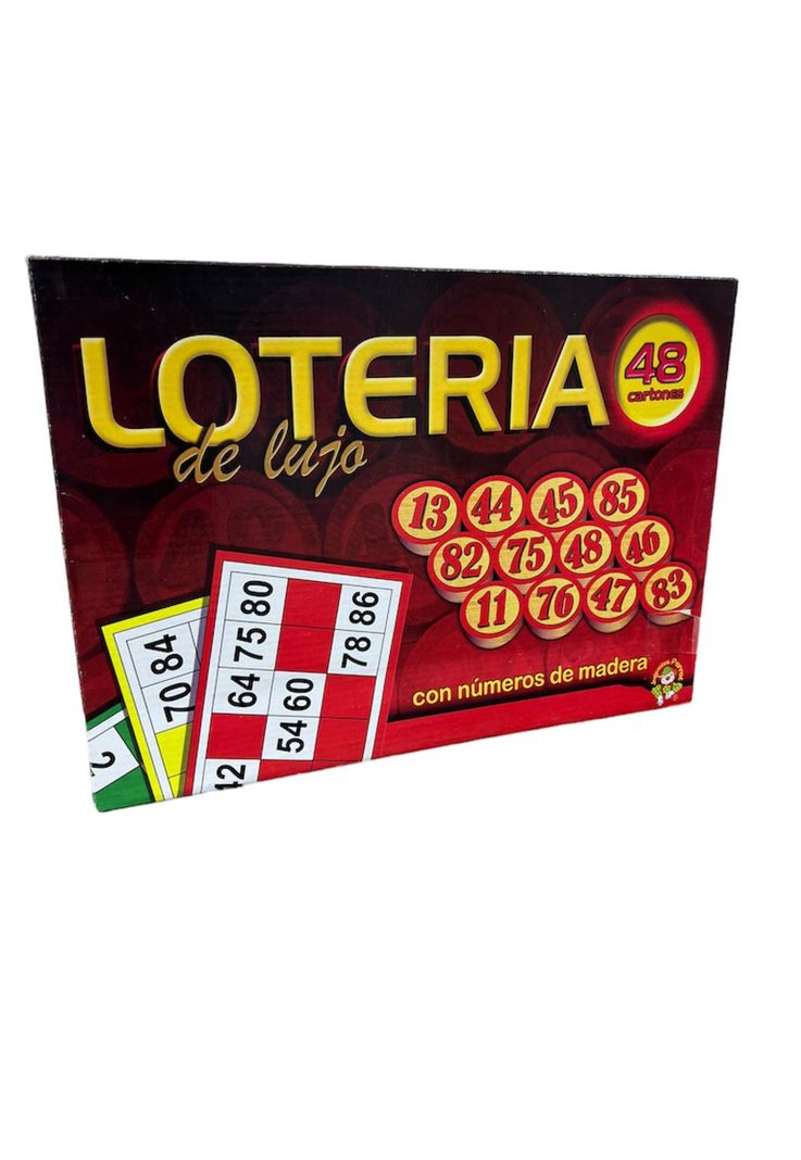 Juego Loteria De Lujo | Lota Bingo Clasico Numeros De Madera Diseno 2