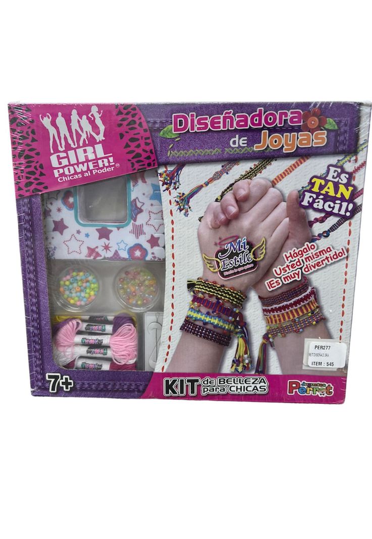 Set De Mostacillas Para Hacer Pulseras Girl Power-0