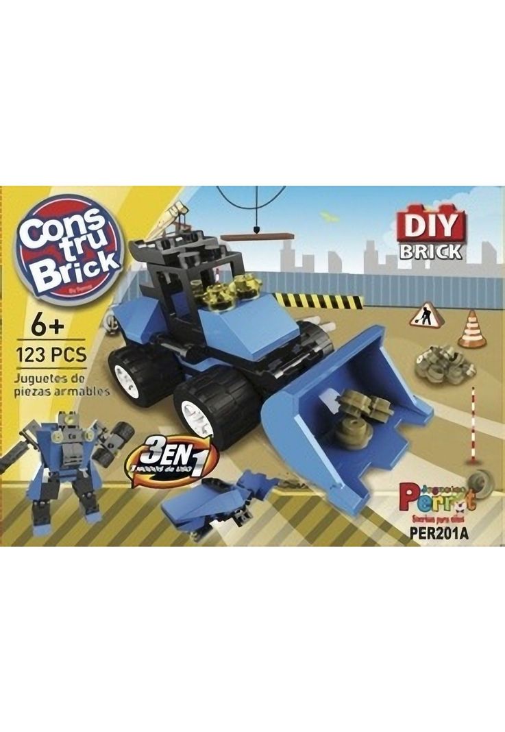 Juego Constru Brick Gran Retroescavadora 3 En 1 | Lego Compatible-0