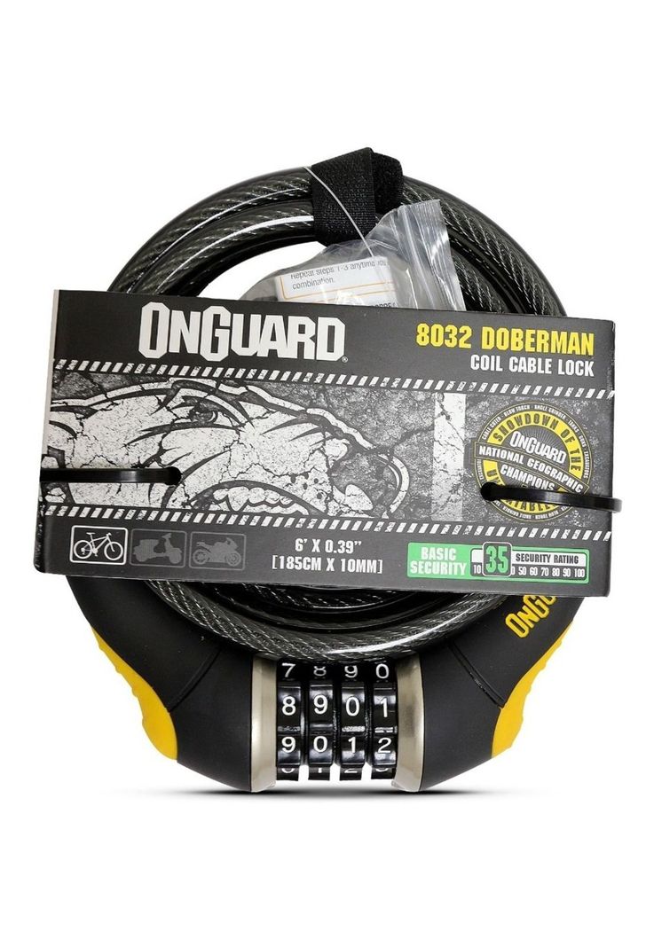 Candado Bicicleta Onguard Espiral Clave Doberman-0