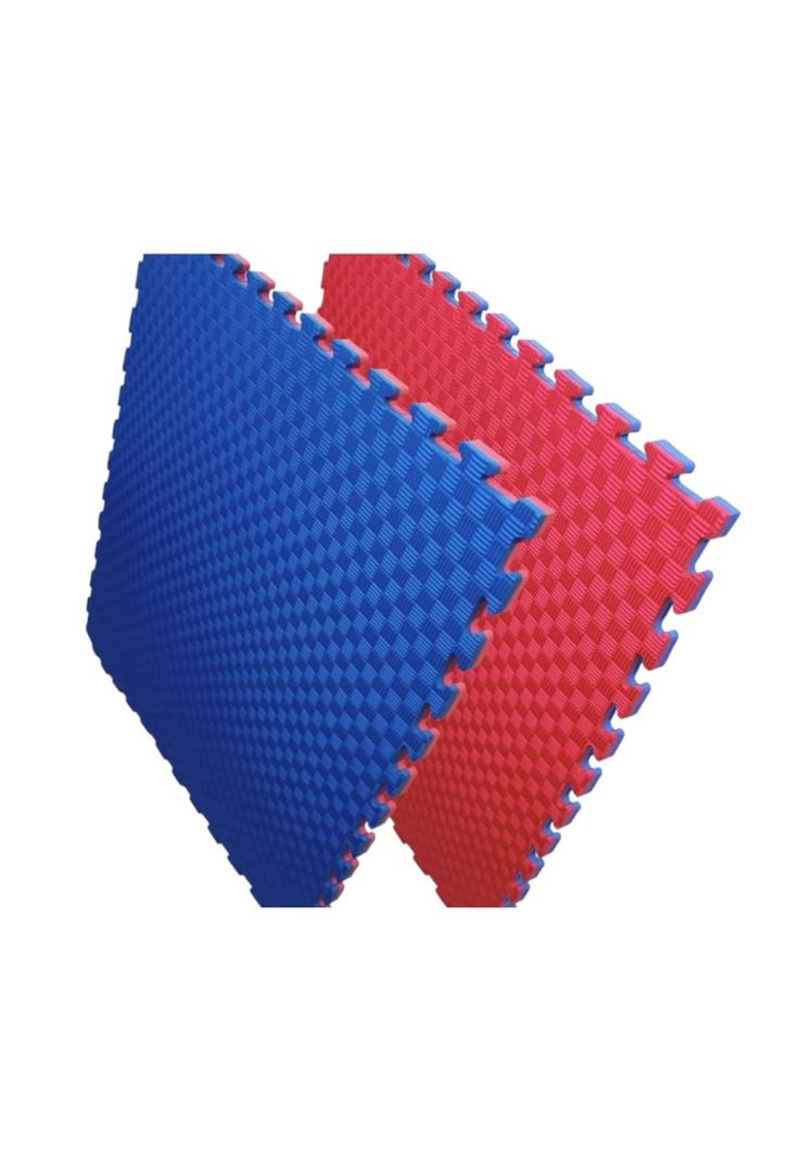 Pack 10 Pisos Tatami Goma Eva Premium 1mtX1mtX2 Cm Azul/Rojo-2