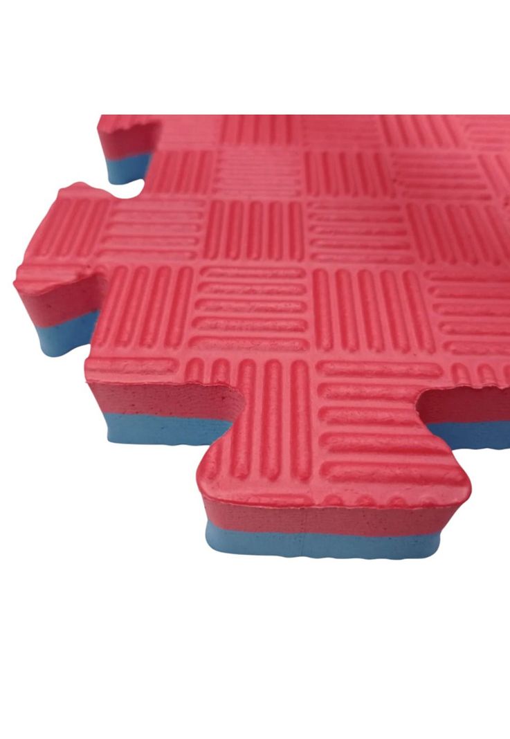 Pack 10 Pisos Tatami Goma Eva Premium 1mtX1mtX2 Cm Azul/Rojo-3