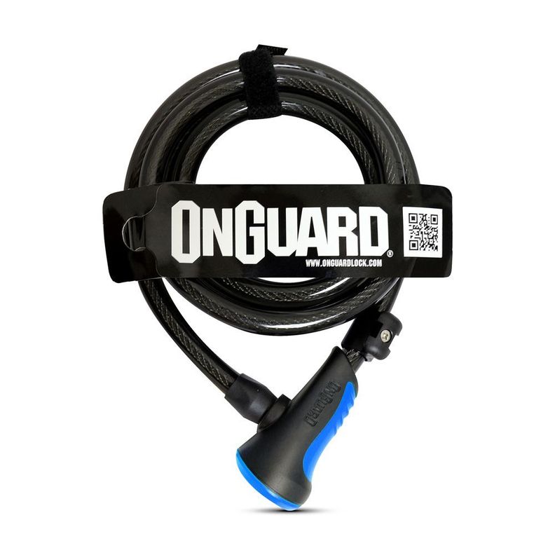 Candado On Guard Espiral NS 180x12mm Azul-0