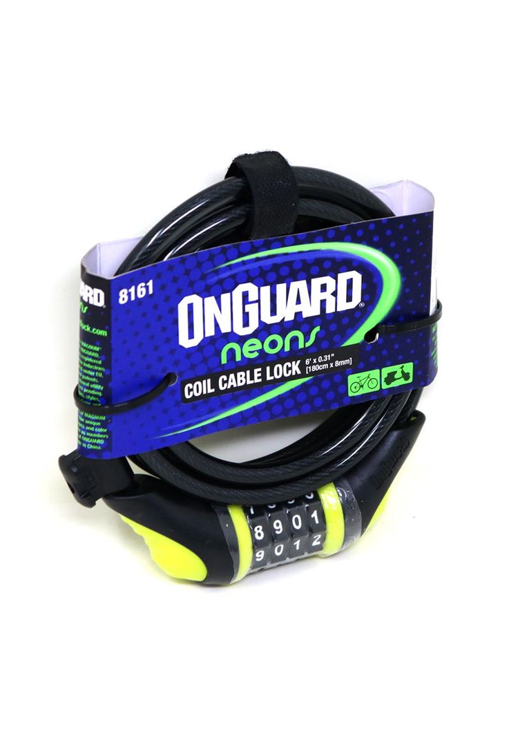 Candado On Guard Espiral Clave NS 180x8m Amarillo-0
